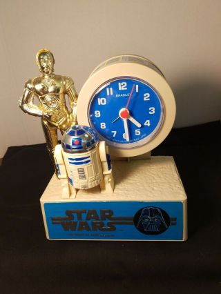 Vintage Bradley Star Wars Talking Alarm Clock.  C3po &r2d2