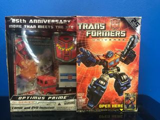 Transformers Universe 25 Years G1 Series Optimus Prime Comic And Dvd Set 2008