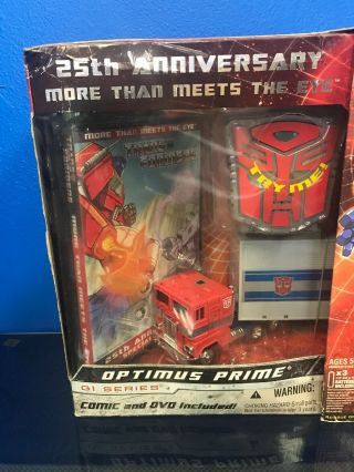 Transformers Universe 25 Years G1 Series Optimus Prime Comic and DVD Set 2008 2