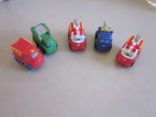 2008 Hasbro Chunk And Friends Vehicles Fire Engines Dump Truck Tow Truck