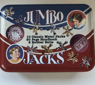 Channel Craft Jumbo Jacks In A Classic Toy Tin,  Game,  Vintage Toys