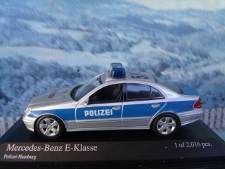1/43 Minichamps Mercedes - Benz E - Class Hamburg Police 2002 1 Of 2016