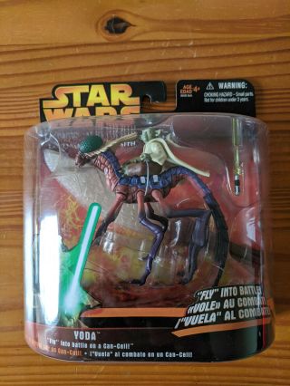 Star Wars " Revenge Of The Sith " Yoda Fly Into Battle On A Can - Cell