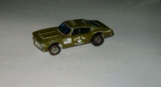 1969 Mattel Hot Wheels Redline Olds Cutlass 442 Army Staff Car All Hk