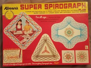 Vintage 1969 Kenner Spirograph All Components Once Box Great Shape