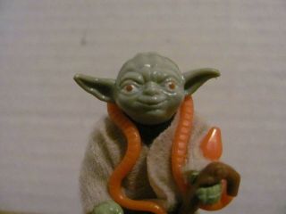 Yoda Complete Grey Head Orange Snake Yoda Brown Cane Vintage Star Wars 1980