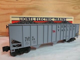 Lionel Train Lv Lehigh Valley 3 - Bay Railroad Hopper Car W/coal W/box 6 - 17113