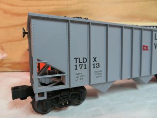 LIONEL TRAIN LV LEHIGH VALLEY 3 - BAY RAILROAD HOPPER CAR W/COAL W/BOX 6 - 17113 3