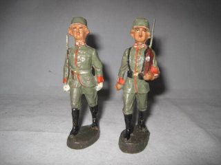 German Ww 2 Elastolin / Lineol - Soldiers - 10cm Figurines