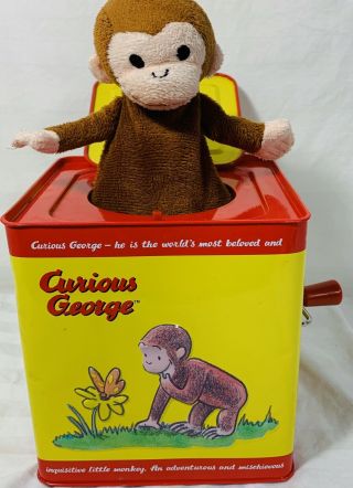 Curious George Jack In The Box Tin Metal Schylling Classic Kids Toy