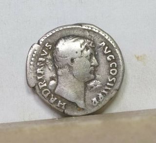 Rome Silver Denarius Of Hadrian 117 - 138 Ad Fine