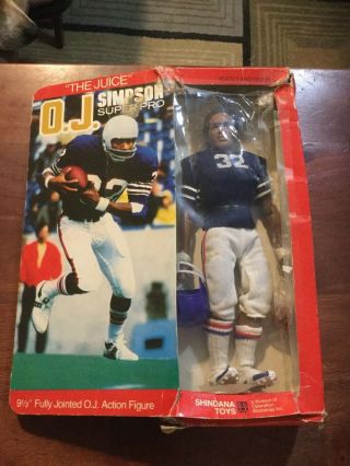 1975 Vintage Shindana Toys O.  J.  Simpson 9 1/2 " Poseable Doll W/ Helmet - Football