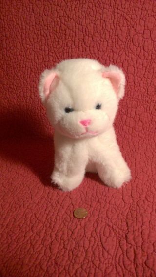 7 " Polar Puff Mighty Star Sitting White Kitty Cat Plush Stuffed Animal Toy