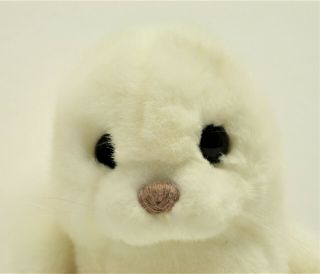 Soft White Baby Seal Plush Fuzzy Soft Stuffed Animal Ty W/ Tags 12 "