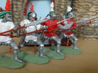 Britains Swoppet Knights,  4 Variations Of Men At Arms,  England,  Toy Soldiers