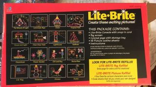 Vintage 1993 LITE BRITE Milton Bradley With Pegs And Templates 3