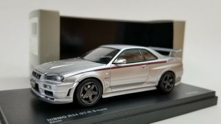 1:43 Kyosho Nissan Skyline Gt - R R34 S - Tune Nismo Silver