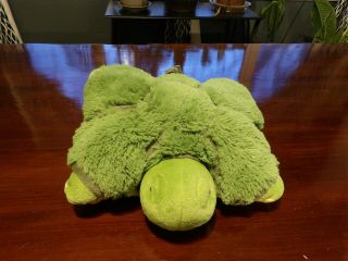 Adorable 12 " Authentic Pillow Pets Pee Wee Plush Green Turtle Travel Pillow (78