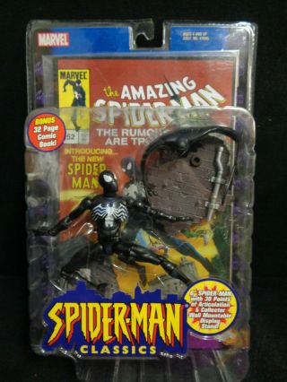 Black Suit Spider - Man Toy Biz Spider - Man Classics Action Figure On Card