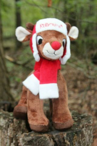 Dan Dee Rudolph The Red Nosed Reindeer Stuffed Plush Toy 12” Dandee