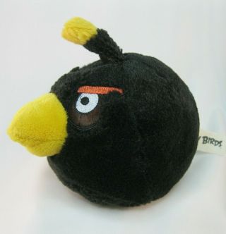 Angry Birds Black Bomb 5” Plush Toy No Sound Commonwealth Rovio 2010