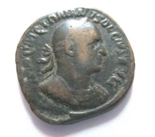 Sesterz Of Trajanus Decius Rv.  Dacia Standing Left
