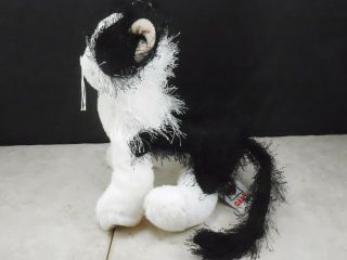 Ganz Webkinz Hm016 Black & White Cat,  Plush Stuffed Animal Pet,  2005,  No Code