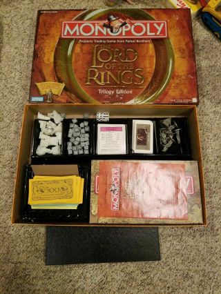 2003 Monopoly The Lord Of The Rings Trilogy Edition 100 Complete