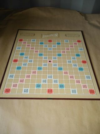 Replacement Scrabble Game Board Only,  Hasbro 2001,  15 - 3/8 " X 14 " Larger Board