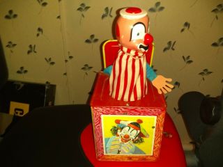 Vintage 1961 Matty Mattel Toymakers Jack In The Box Toy Clown (no Music)