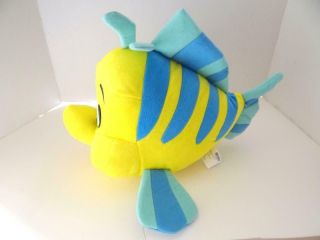 Disney The Little Mermaid Large Jumbo 15 " Flounder The Fish Plush Stuffed Toy