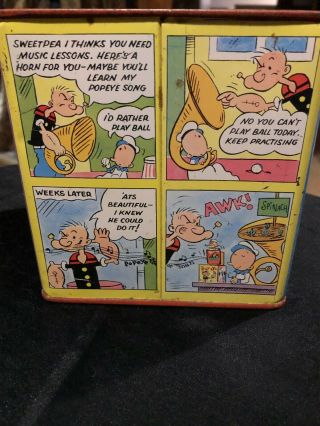Vintage Popeye Jack in the box with Popeye the Sailorman 1953 Mattel 3