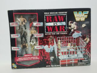 Wwf Raw Is War Wrestling Action Ring And Figures - Jakks