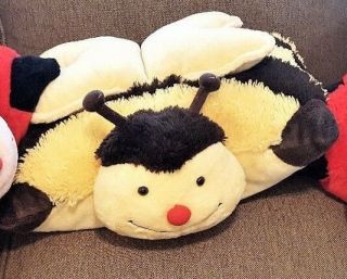 17 " Bumble Bee Pillow Pets Kids Pillow Bug Insect Yellow/black Plush Soft Nap