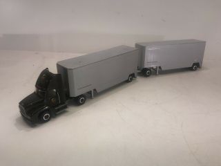 Extremely Rare 1/43 Exclusive Ups Employee Semi Truck With Double Trailers