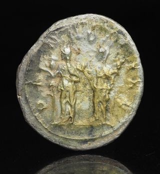 Trajan Decius.  249 - 251 Ad.  Ar Antoninianus,  Two Pannoniae