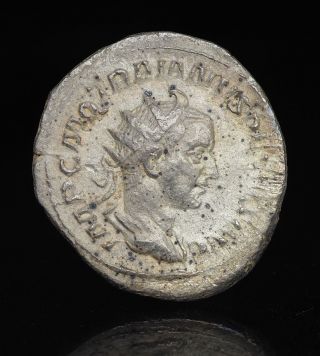 Trajan Decius.  249 - 251 AD.  AR Antoninianus,  Two Pannoniae 2