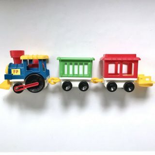Vintage 1991 Fisher Price Little People Circus Train No.  2373 Chunky 3 Cars