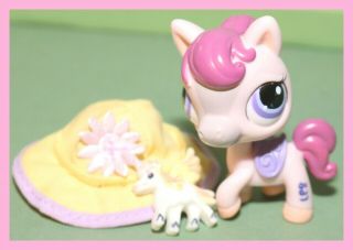 ❤️authentic Littlest Pet Shop Lps 1263 Nintendo Pink Pony Horse Purple Saddle❤️