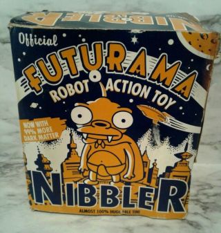 Futurama NIBBLER Tin Litho Robot Action Toy Key Wind - Up Comedy Central 3