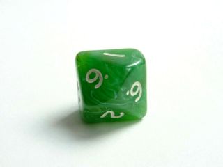 1 extremely rare out of print (oop) Chessex Rainbow Peridot Die / Dice (D10) RPG 2