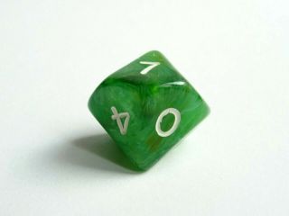 1 extremely rare out of print (oop) Chessex Rainbow Peridot Die / Dice (D10) RPG 3
