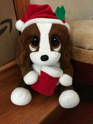 Plush Stuffed Santa Christmas Sad Sam Honey Dog Dan Dee 19 " Large
