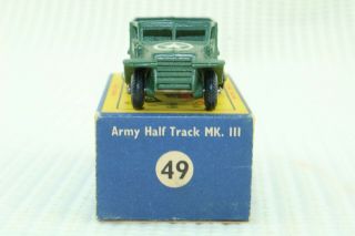 Matchbox Lesney No 49 Army Half Track Mk III - Made In England - Boxed 2