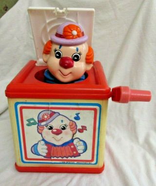 Meritus Industries Inc Jack - In - The - Box W/ Pop - Up Clown Vintage Classic Toy 1988