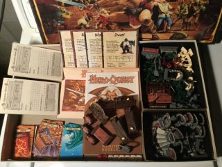 Heroquest 1990 Milton Bradley Game,  Complete,  Assembled But Never Played With