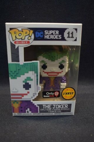 Funko Pop 8 - Bit 11 Dc Heroes The Joker Chase Limited Gamestop Exclusive