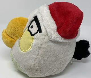 Angry Birds 7” Christmas White Bird Plush with Santa Hat Commonwealth Toys 3