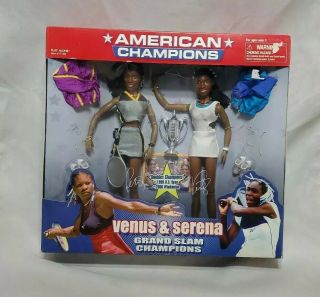 Play Along Toys 12 " Venus And Serena Williams Tennis Star Action Figures Set