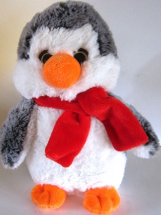 Beverly Hills Teddy Bear Company Frosty Penguin Red Scarf Tush Tag Euc Cuddly